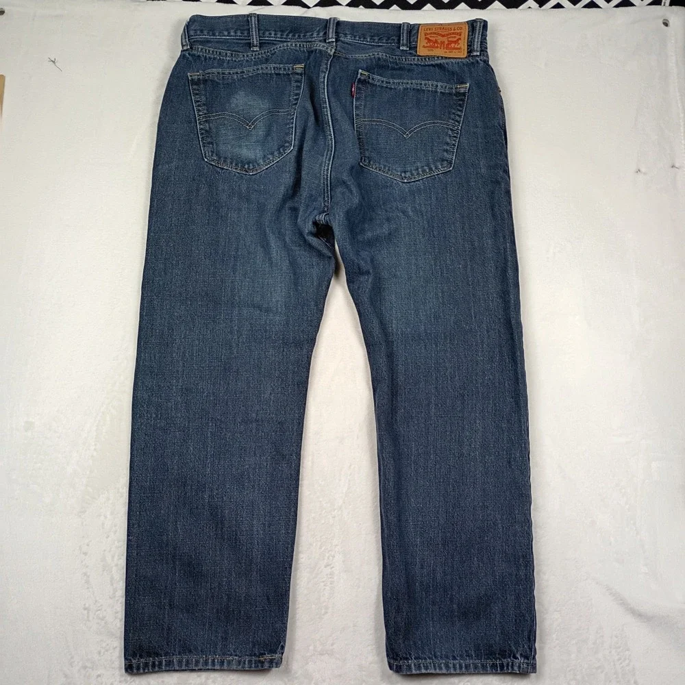Levis 505 Regular Fit Straight‎ Leg Blue Denim Jeans Mens 40x30 Medium Wash